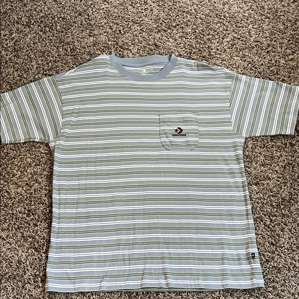 Converse Mens M Striped Pocket Tee nwt